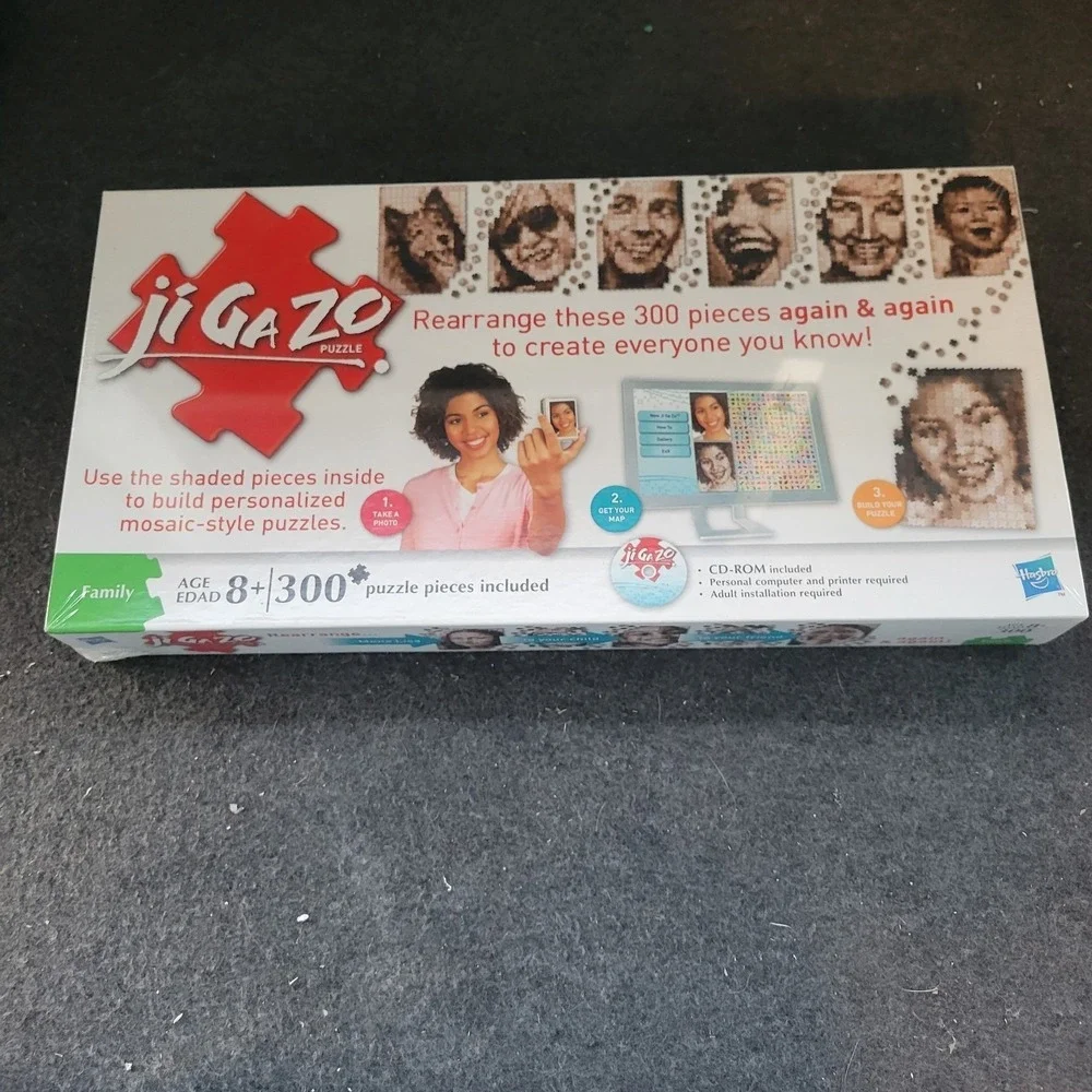 NEW JI GA ZO 300 Piece‎ Custom Jigsaw Puzzle - Rearrangeable Puzzle - Hasbro